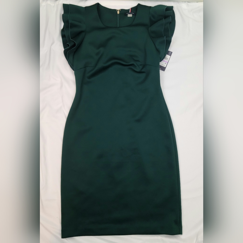 6 | Tommy Hilfiger | Green Ruffle Dress